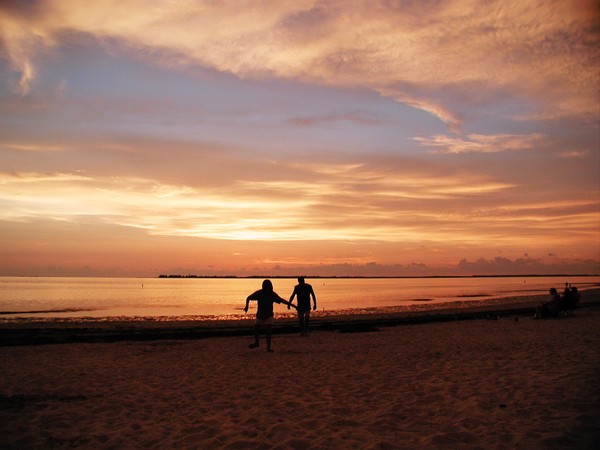 sunset at the beach