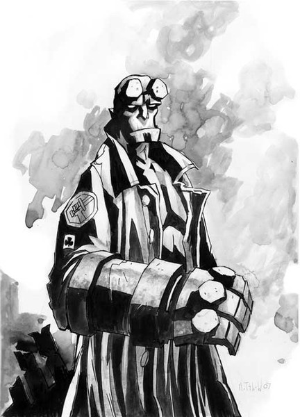 m@u draws Hellboy