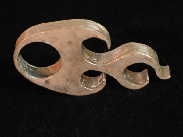 Handmade fabricated  sterling silver fire ring