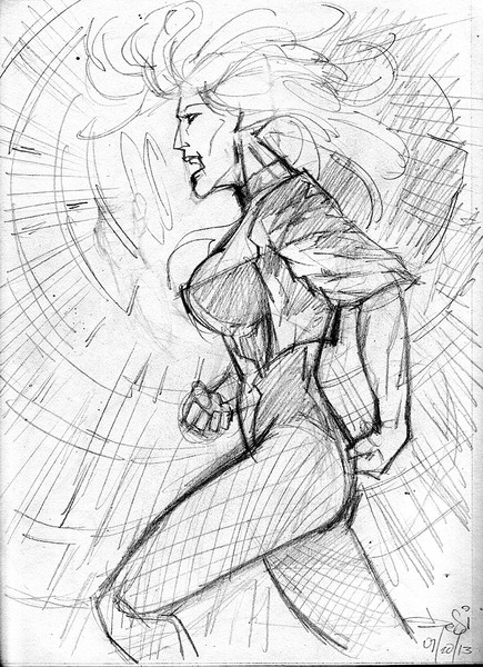 quick sketch Black Canary