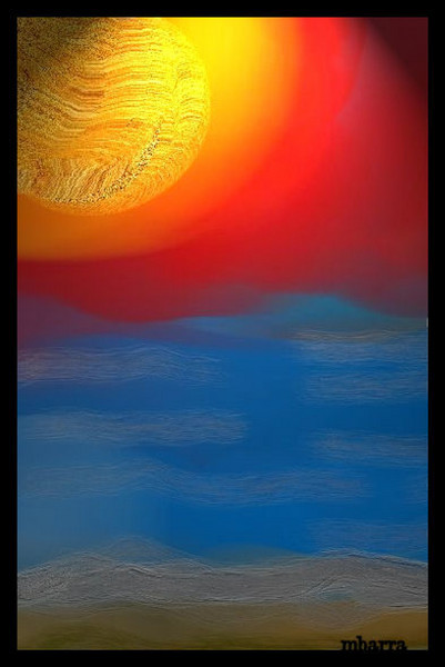 Sunset over Blue
