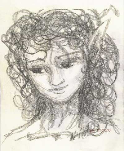 Elfin face sketch