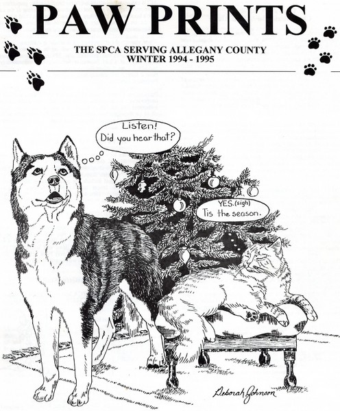 SPCA christmas illustration