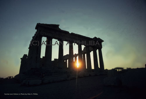 Sunset over Athens