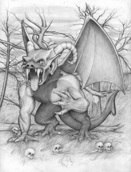 Gargoyle in the woods