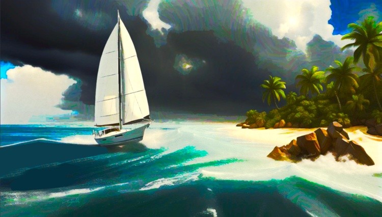 Impressionist Island of Any Port in a Storm