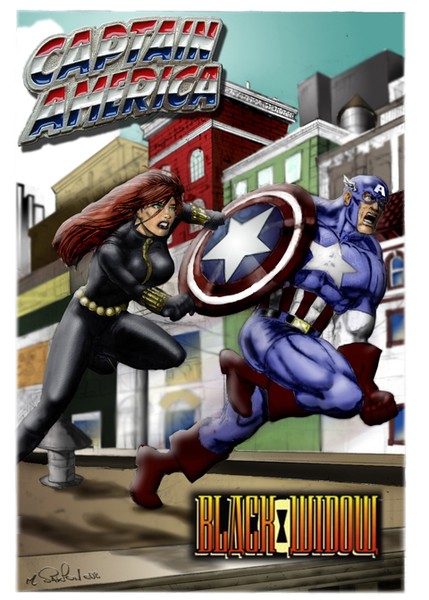 Captain America and Black Widow