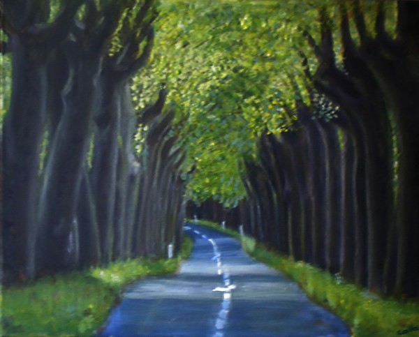 Lane with trees