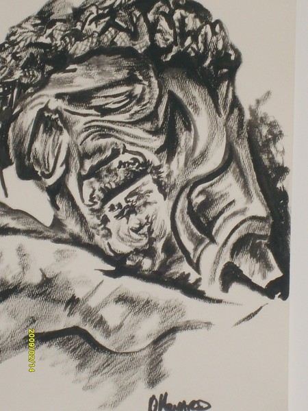 pencil sketch  of   jesus