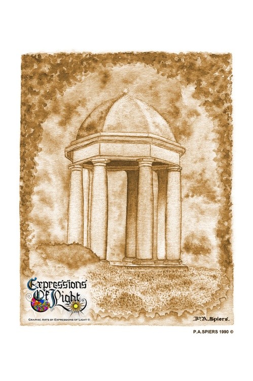 ExpoLight-Graphic-Arts-Doddington-Hall-Four-Winds-Folly-1990-0001 (Water-Coloured-Sepia-SP)