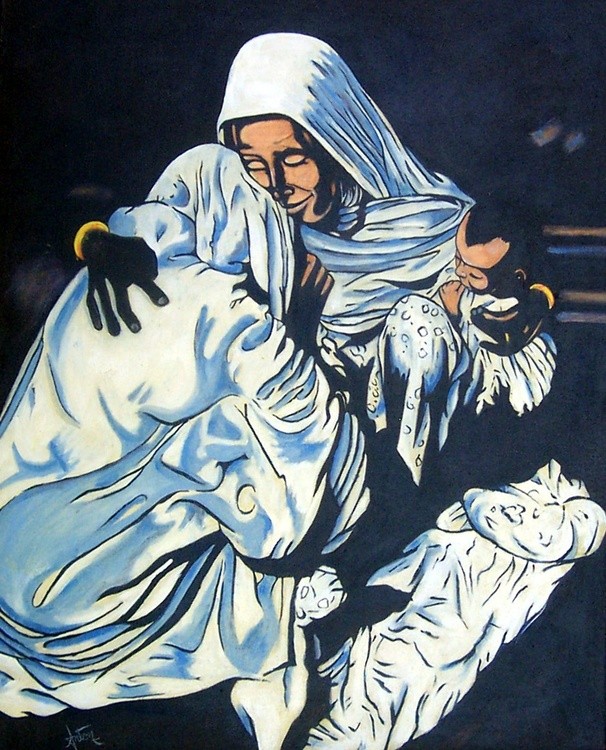 Grieving madonna