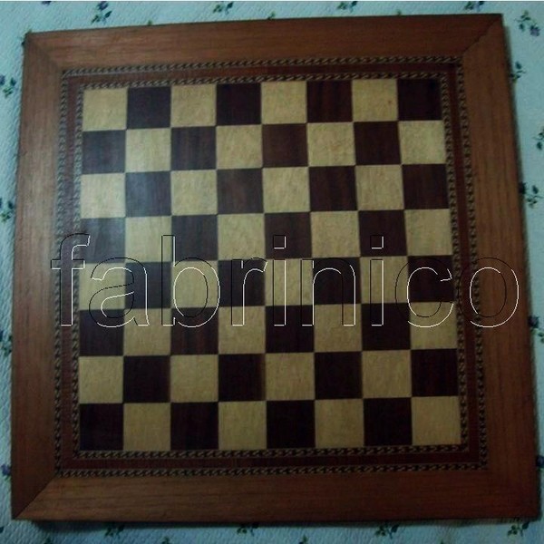 Peruvian Veneer Wood Marquetry Chessboard Handcraf