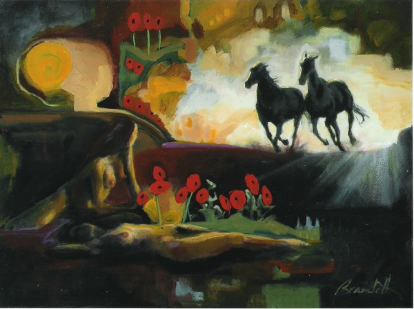 poppies and horses