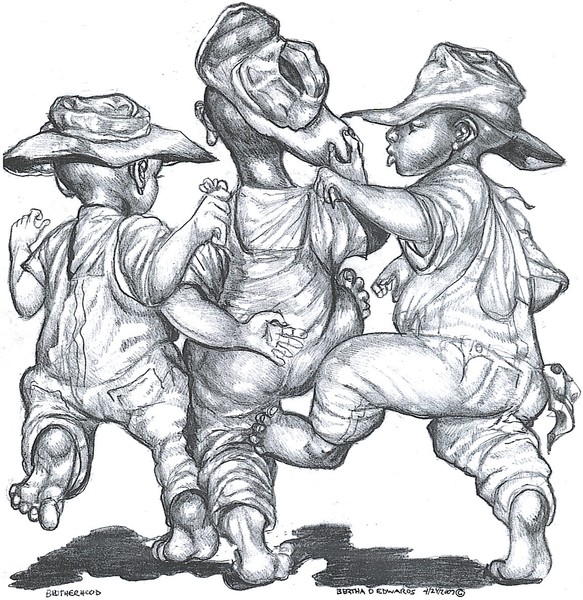 Brothers playin