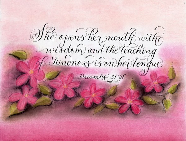 Inspirational Kindness verse for Women art
