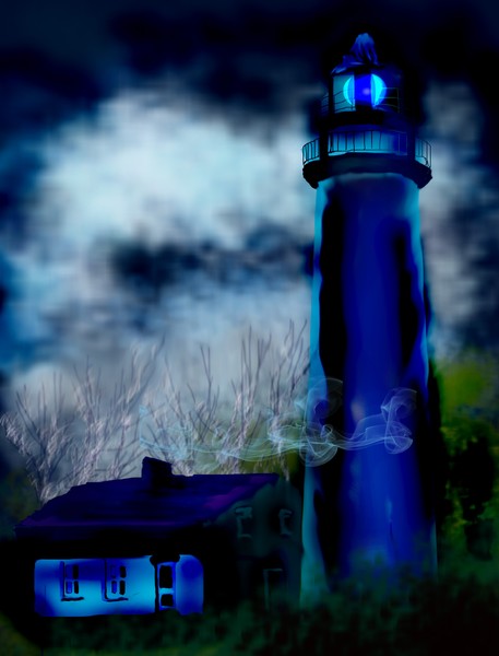blue lighthouse
