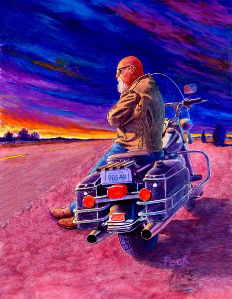 motorcycleman at rest