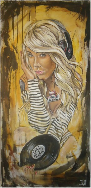 Jeremy Worst Sexy Dj Original Painting Pop Art