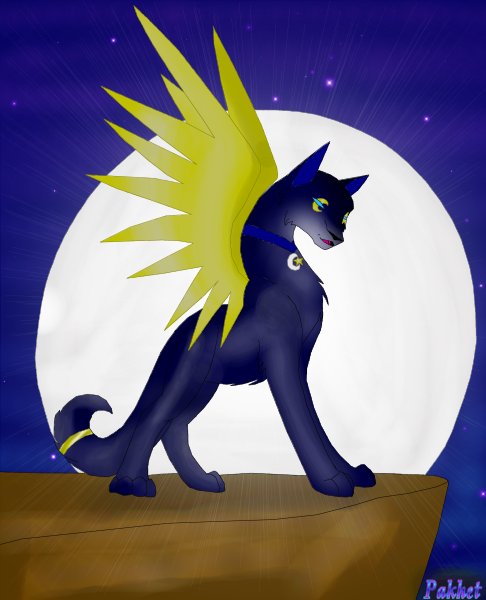 Colored Moon infront of the Moon