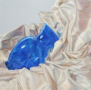 Blue Vase and Silk at White Dog gallery