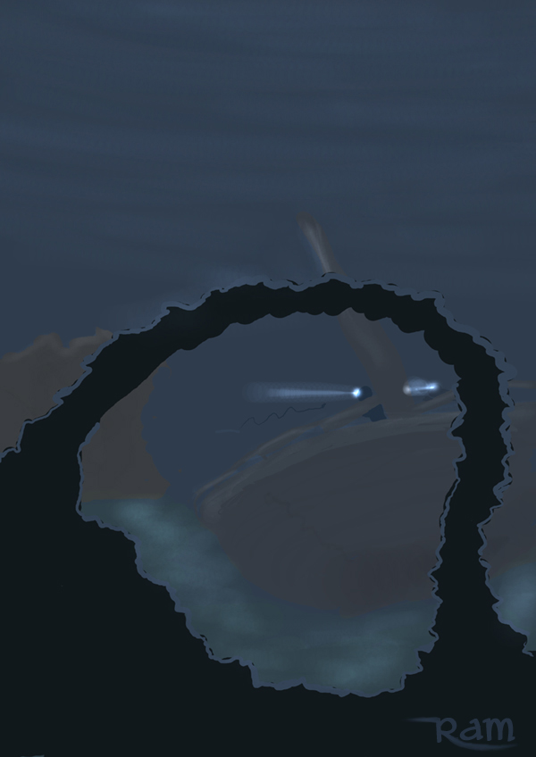 Under water