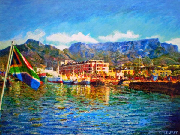 SA Flag at the Waterfront