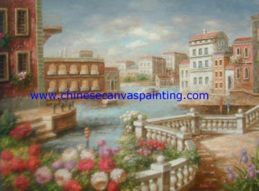 Venice canvas painting,painting of landscape