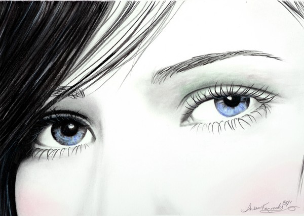 Luminescent Blue Eyes
