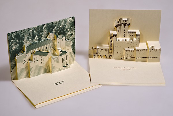 3D Popup kirigami postcards - Medieval Castles