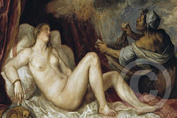 DANAE RECEIVING THE GOLDEN RAIN by TITAN bY DON HA