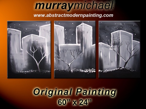 abstract painting cityscape