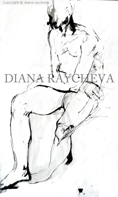 Drawing of man's body