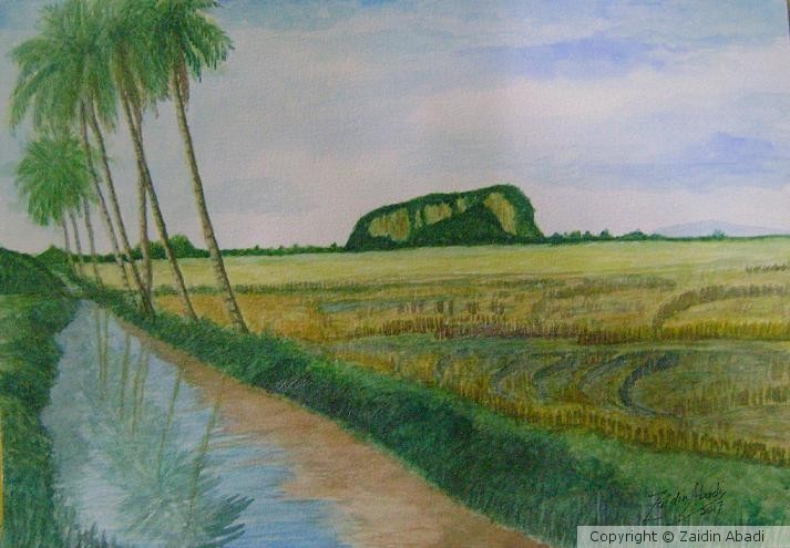 Keriang Hill and Paddy field