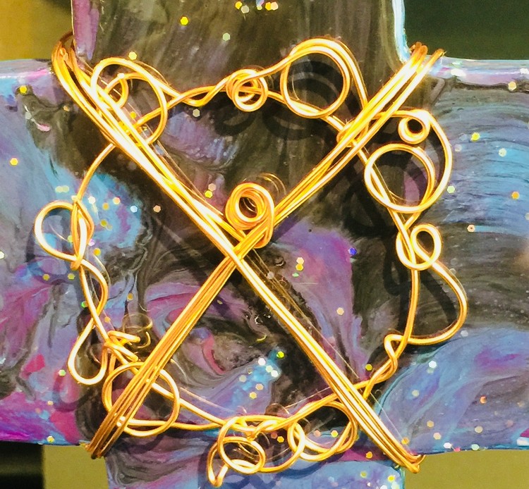 Close up of cross center
