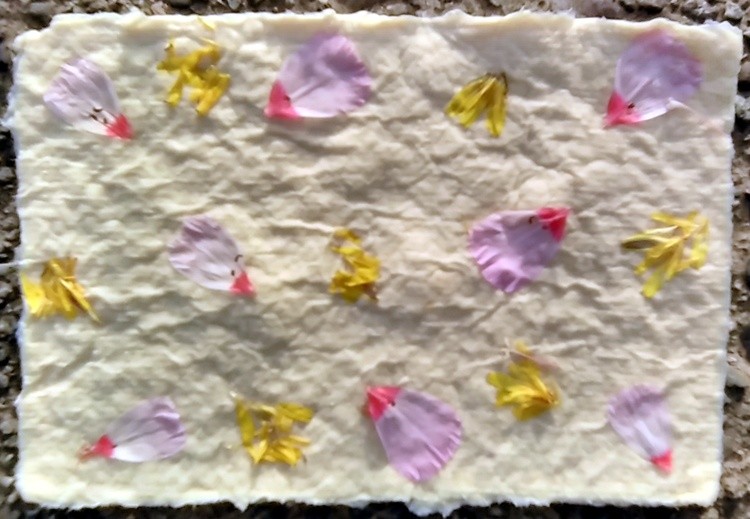 Floral Patterned Handmade Paper