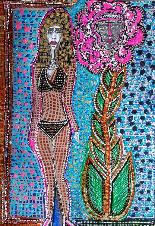 women flower art israel mirit ben nun modern painter