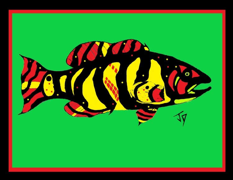 wild fish red black