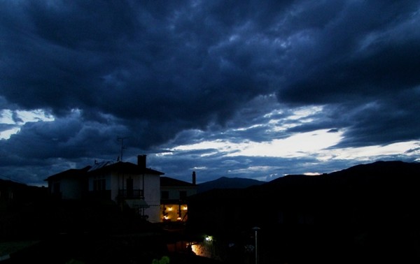 Night in a village
