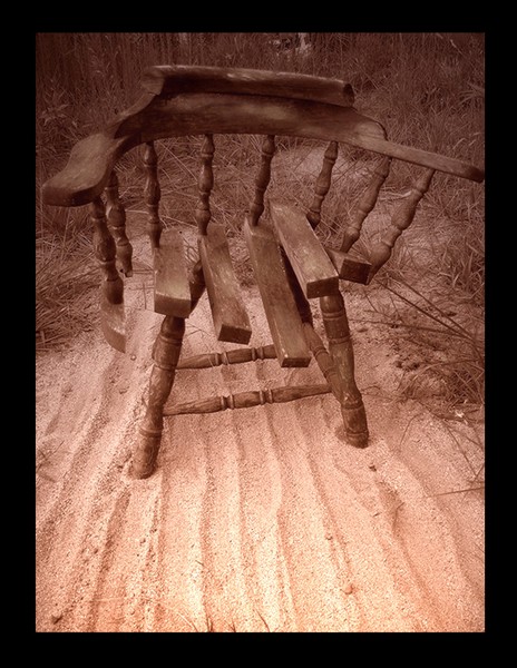 weathered chair