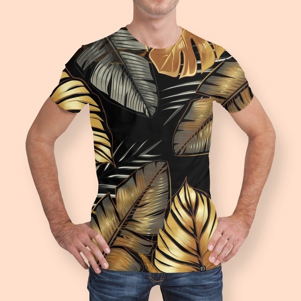 gold and silver tropical 
