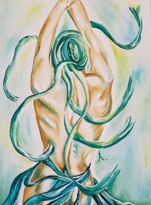 Dancers stretch