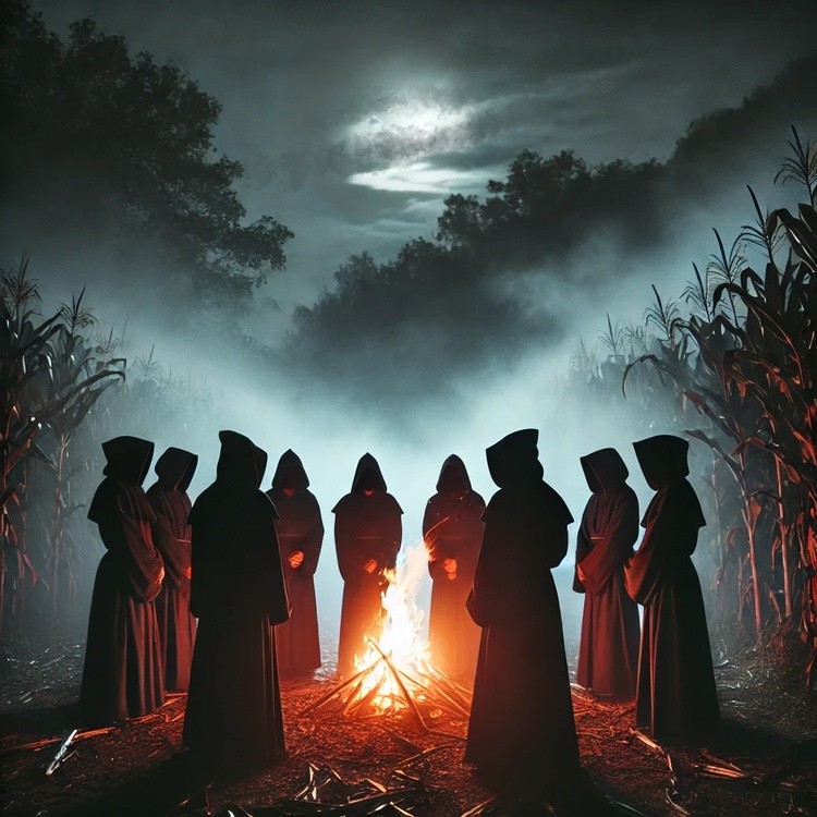 Monks In A Cornfield 