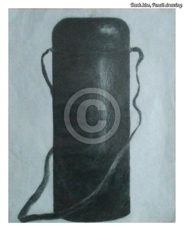 Dark kiss, Pencil drawing