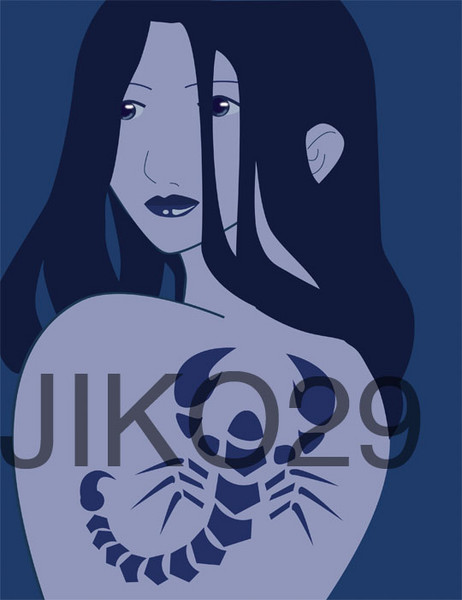 Scorpio in blue