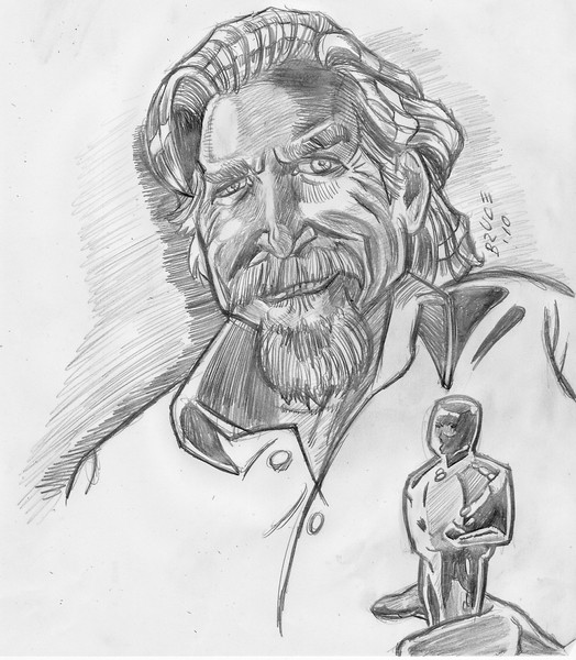 Caricature Oscar Winner Actor, Jeff Bridges
