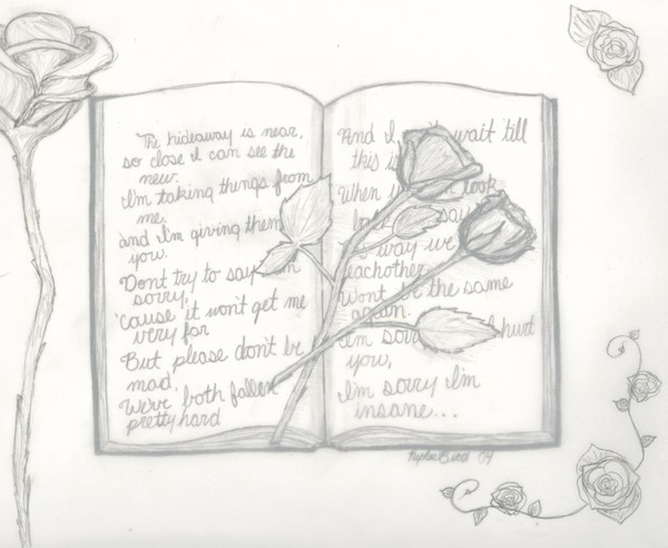 Roses on journal
