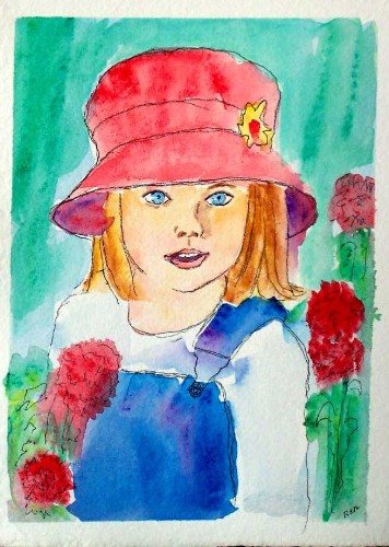 LITTLE GIRL IN PINK HAT