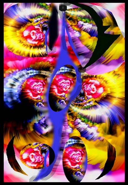 PAINTING ROSES.. DIGITAL ABSTRACT
