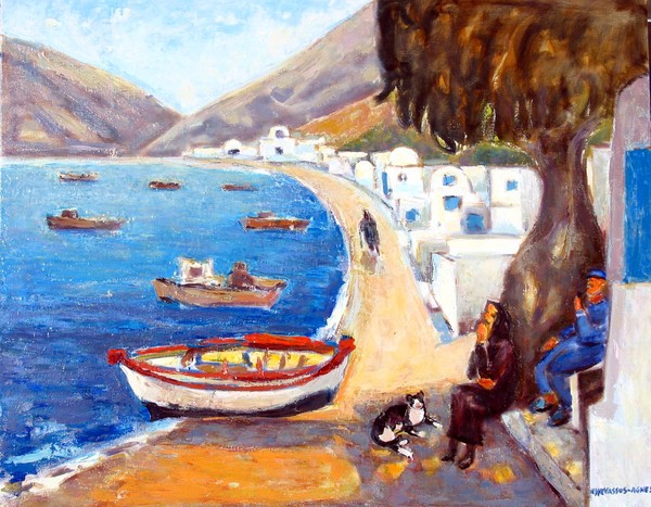 GREECE  COUPLE   AT   SANTORINI