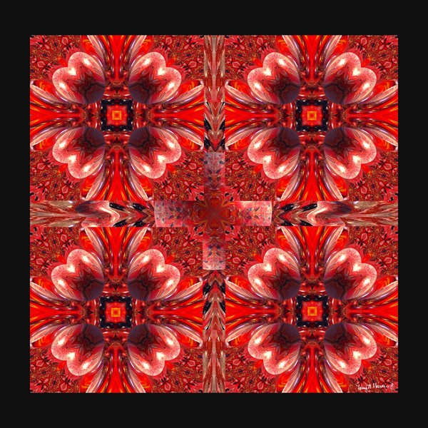 Ruby Flames Cross